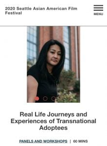 Janine (Vance) Myung Ja of the Northwest Film Forum: Real Life Journeys and Experiences of Transnational Adoptees: 2020 Seattle Asian American Film Festival