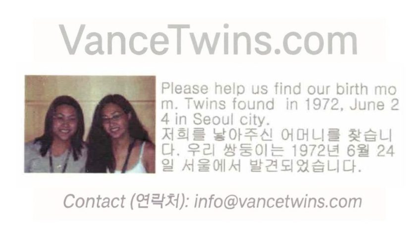 VanceTwins.com Searching for their Parents From the Book, The Search for Mother Missing.